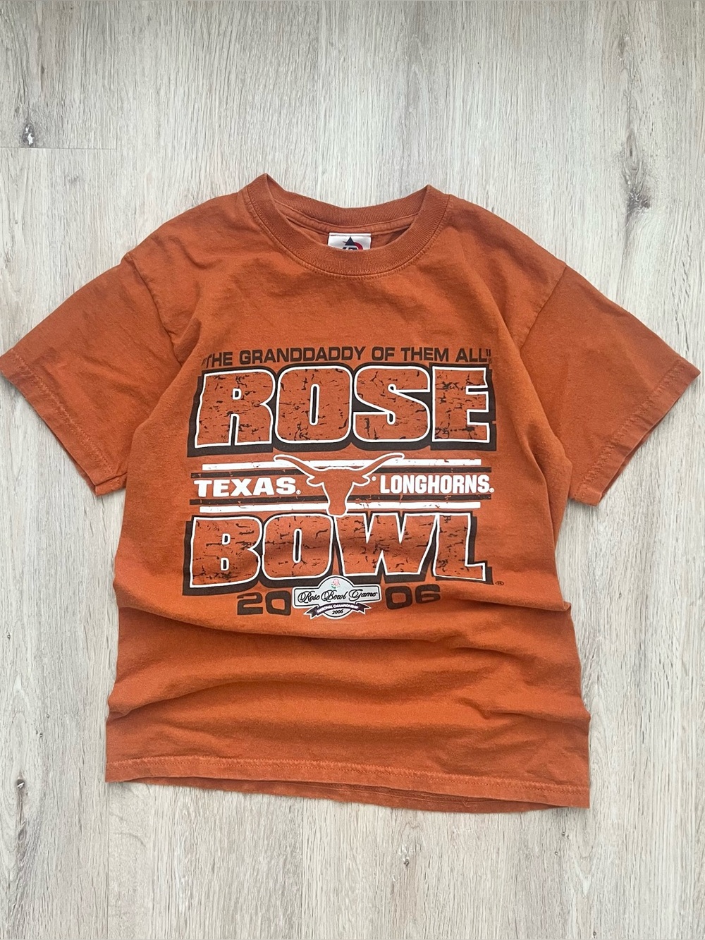 Vintage Y2K Texas Longhorns 2006 Rose Bowl National Champions T-Shirt Mens Small